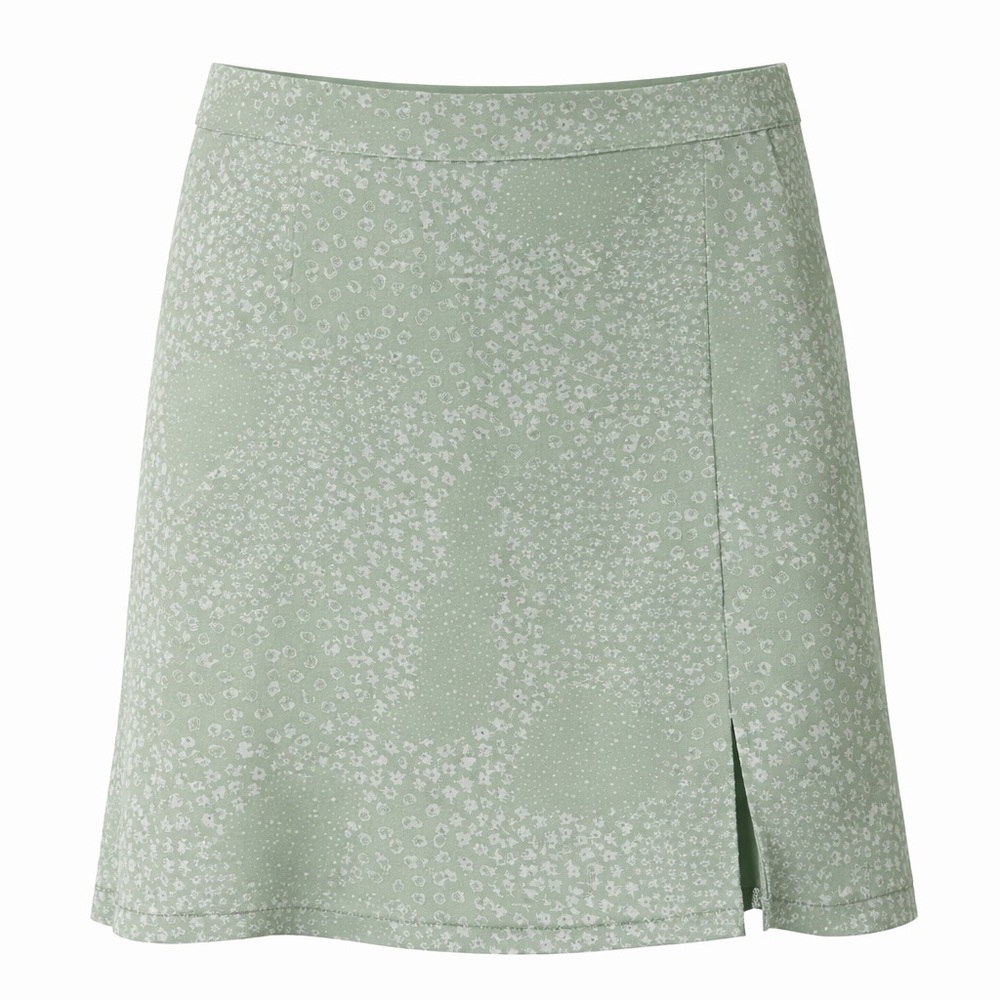 Green Patterned Women's Skirt